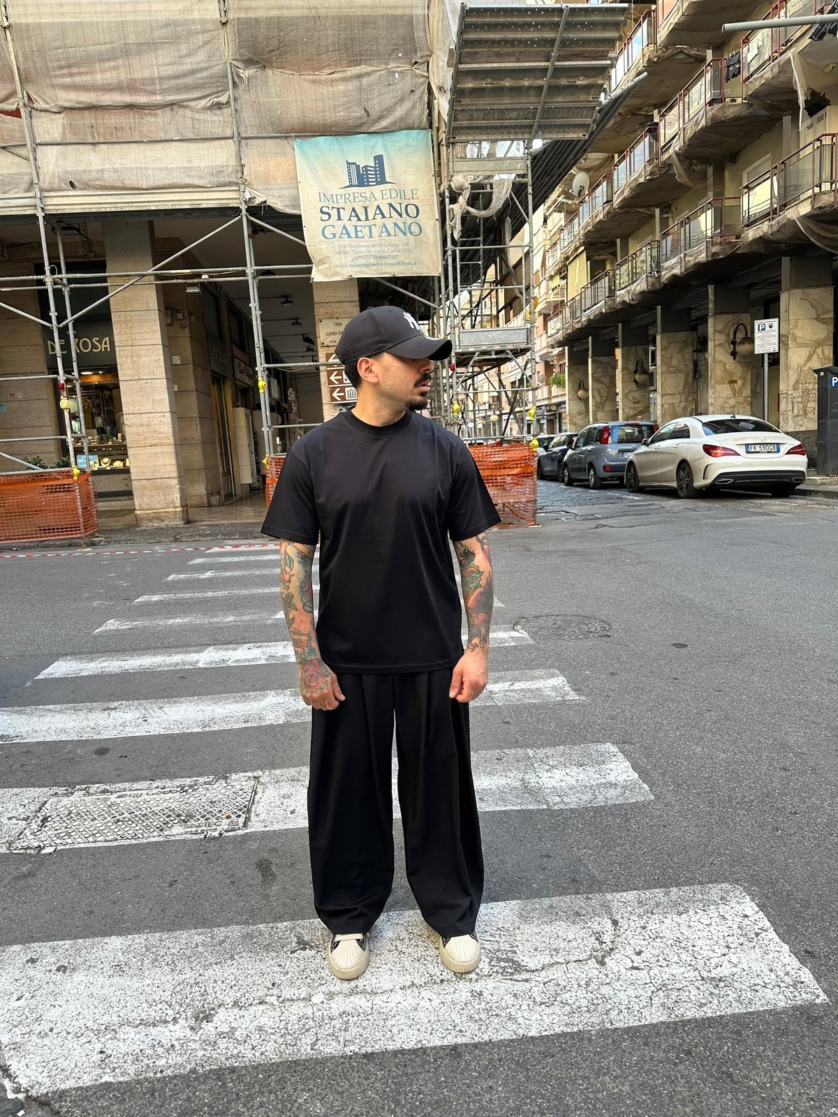 T-shirt filo di scozia black tokyo
