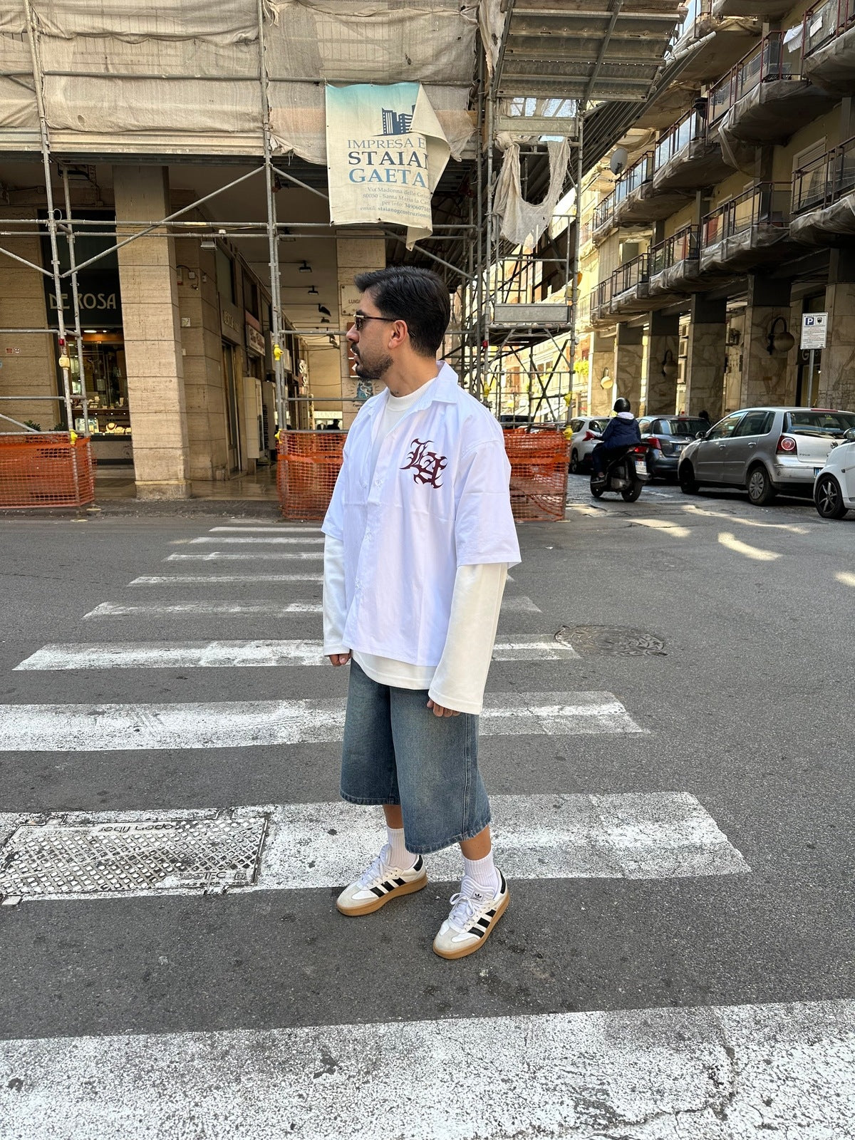 Denim jorts light blue