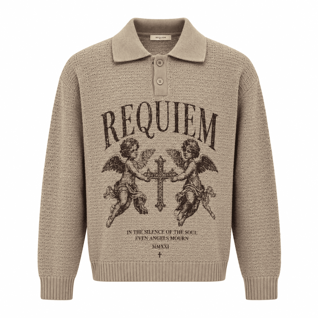 Polo filo cross beige