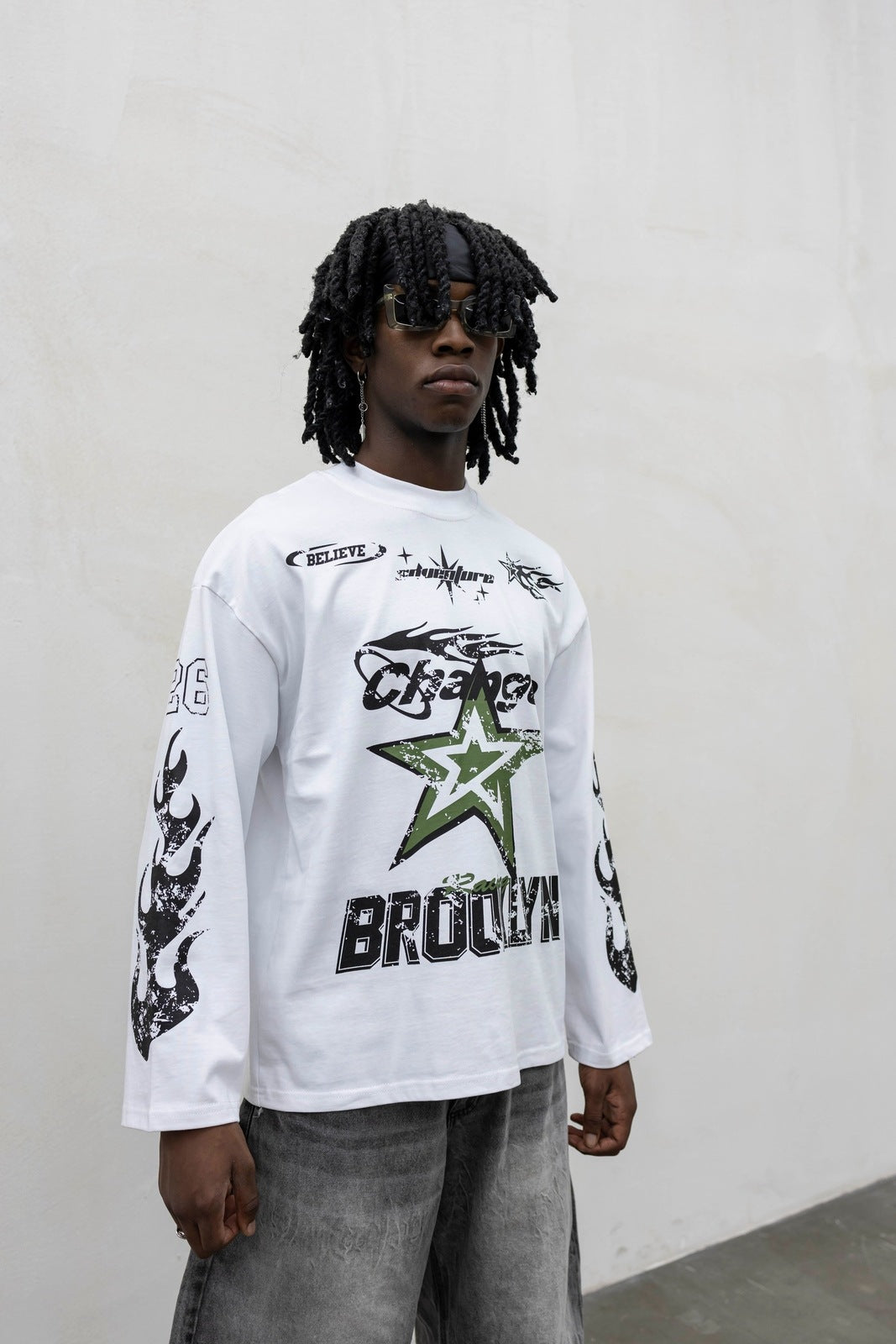Long sleeve brooklin white present day
