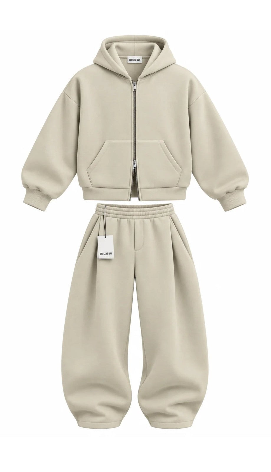 Tuta scuba PRM zip beige present day