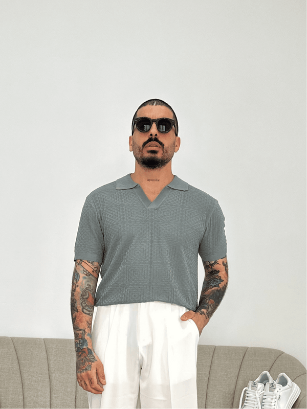 Polo asymmetrical emerald green