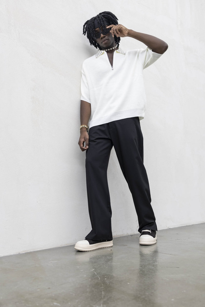 Polo Zip Borchie White Tokyo