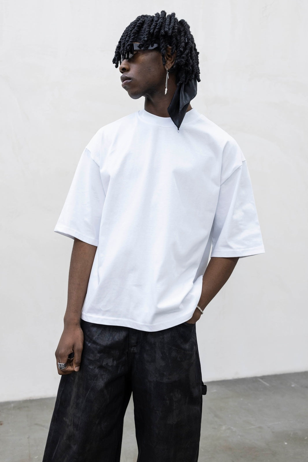 T shirt boxy white Present day