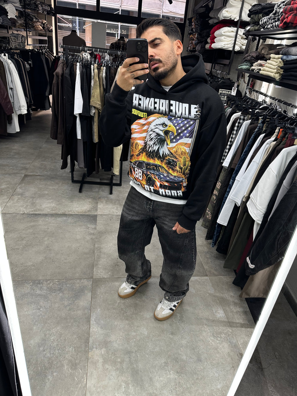 Hoodie America black