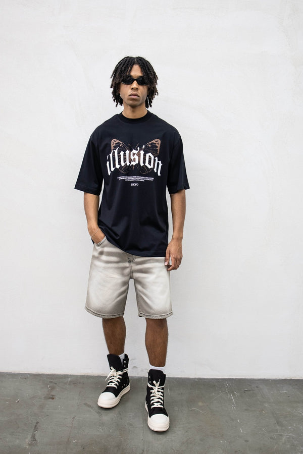 T-shirt illusion tokyo black