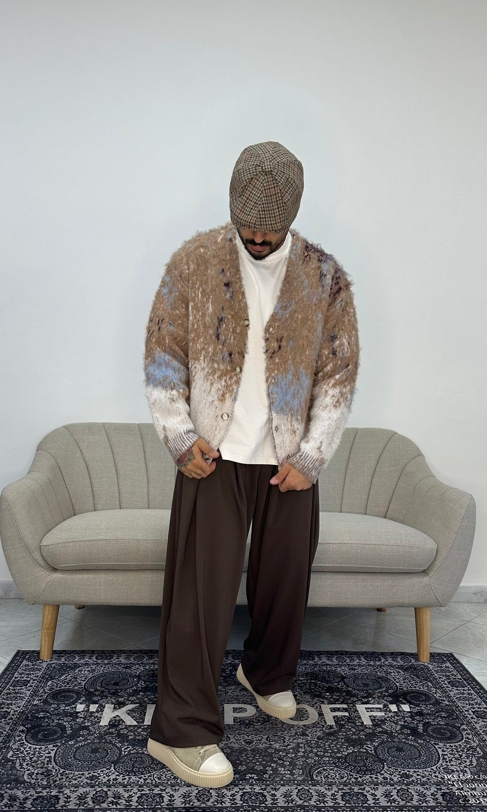 Cardigan hair sabbia