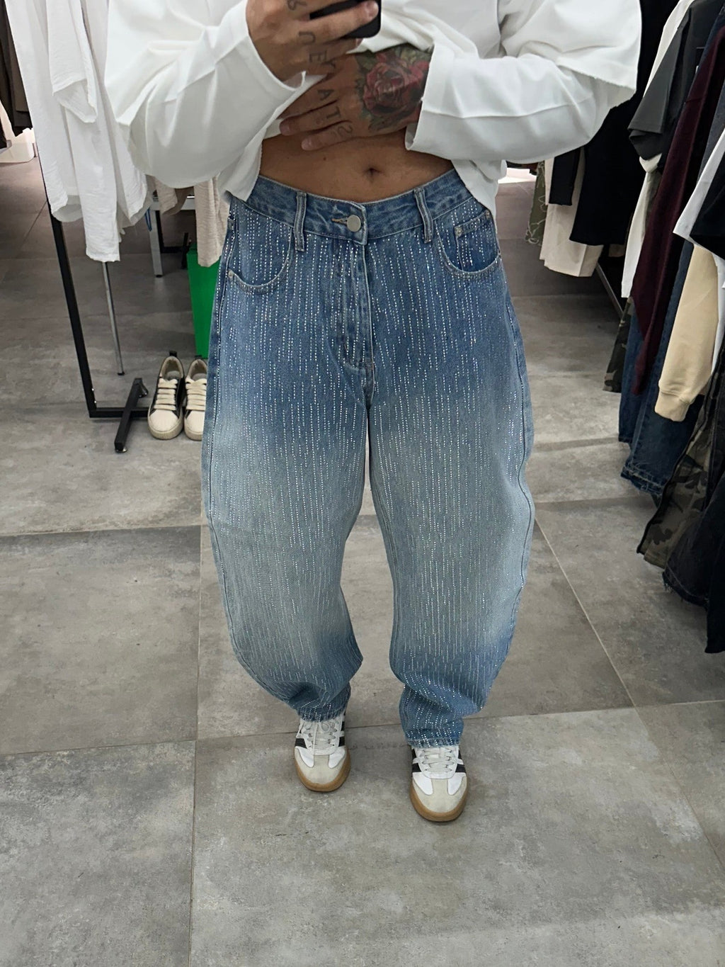 Denim baloon full strass