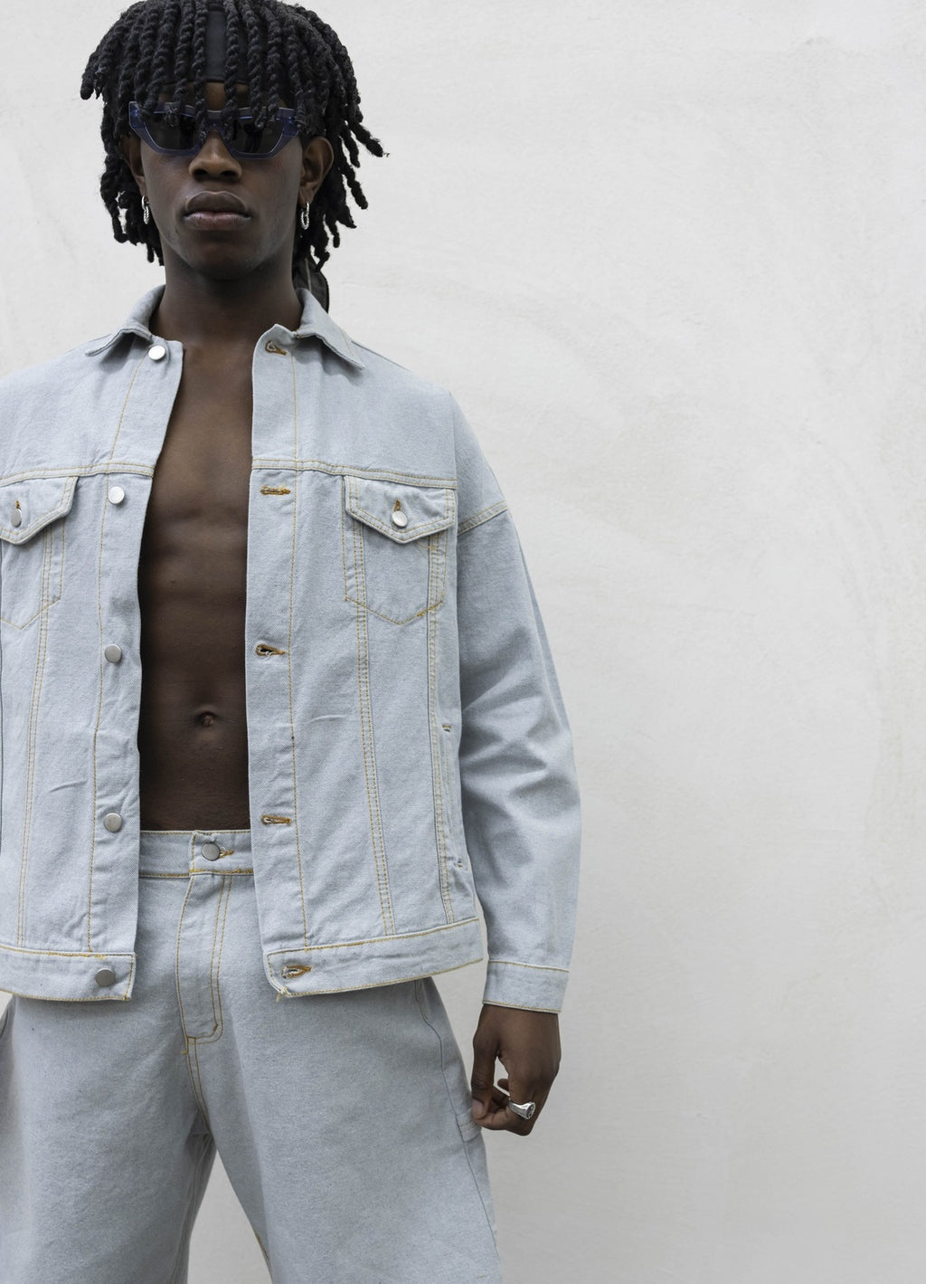 Coordinato denim light blue present day