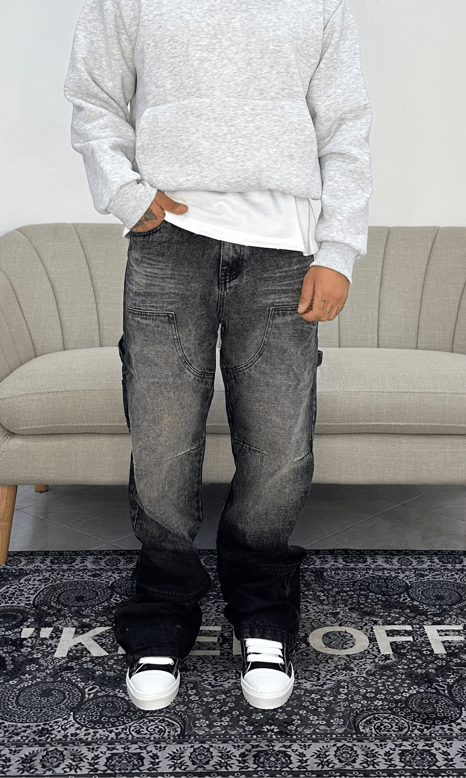 Denim flare carpenter grey