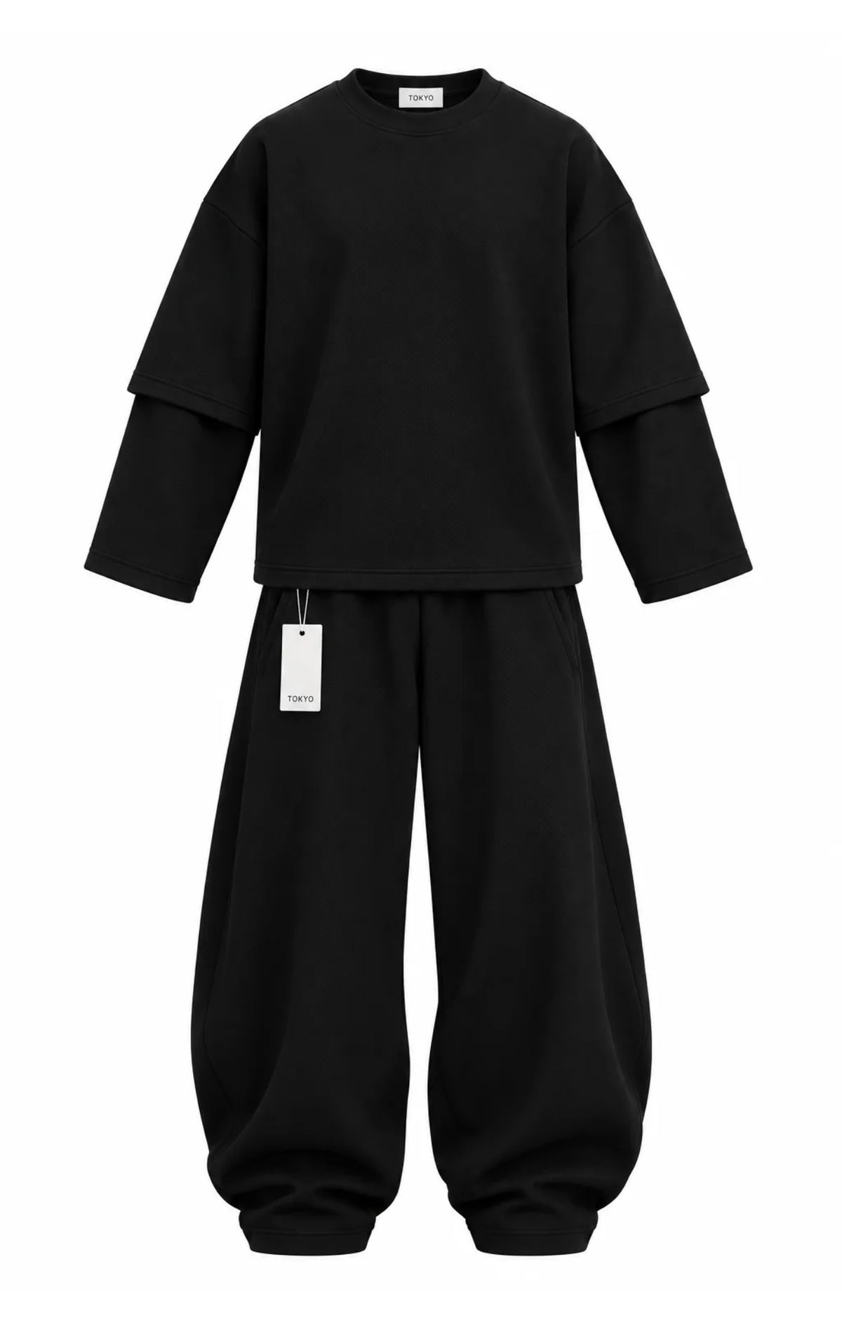 Tracksuit scuba black Tokyo couture