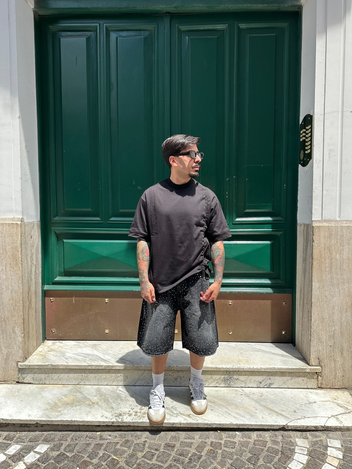 T-shirt coulisse black Present