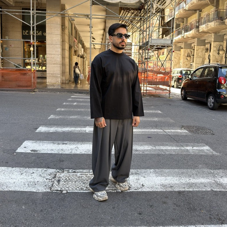Long sleeve filo di Scozia black Tokyo couture