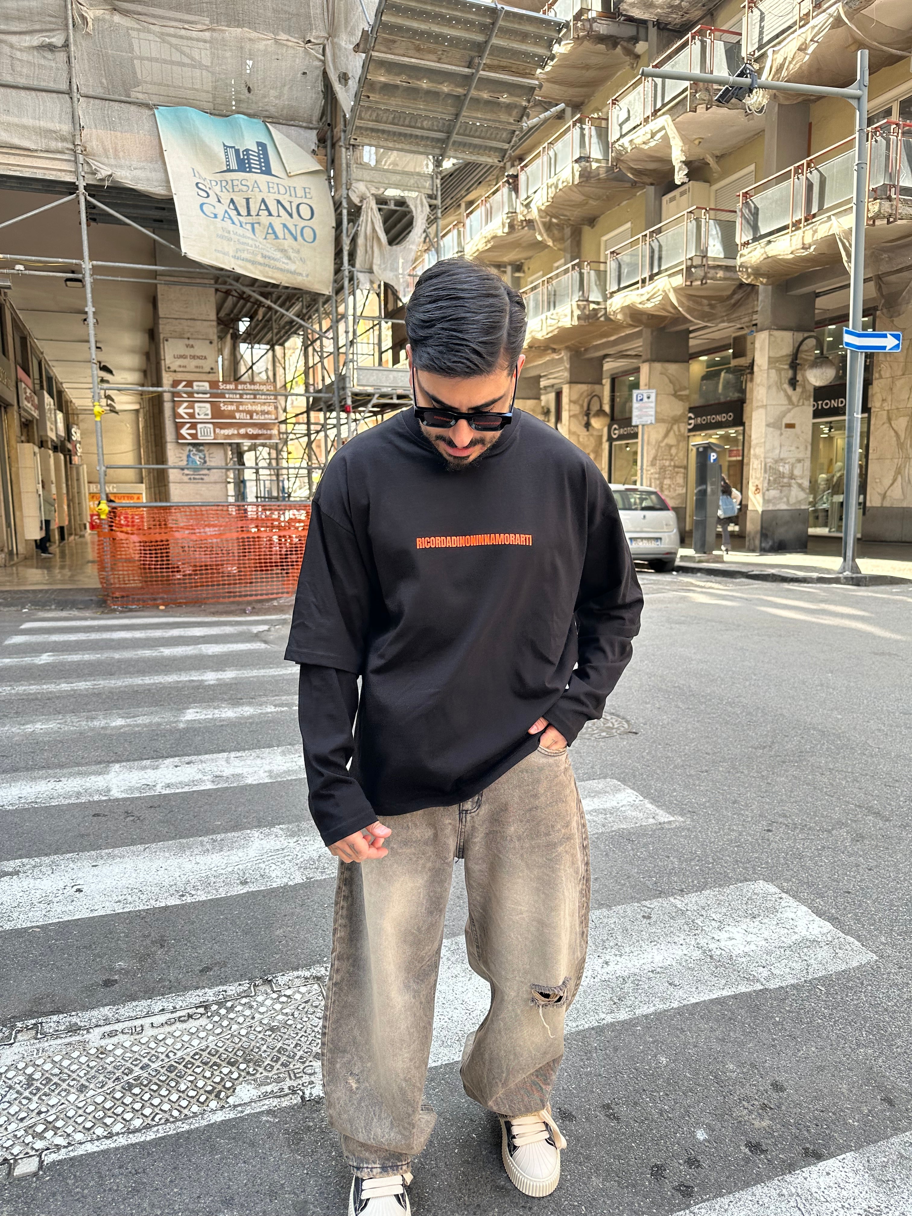 T shirt long sleeve slv x disloove black