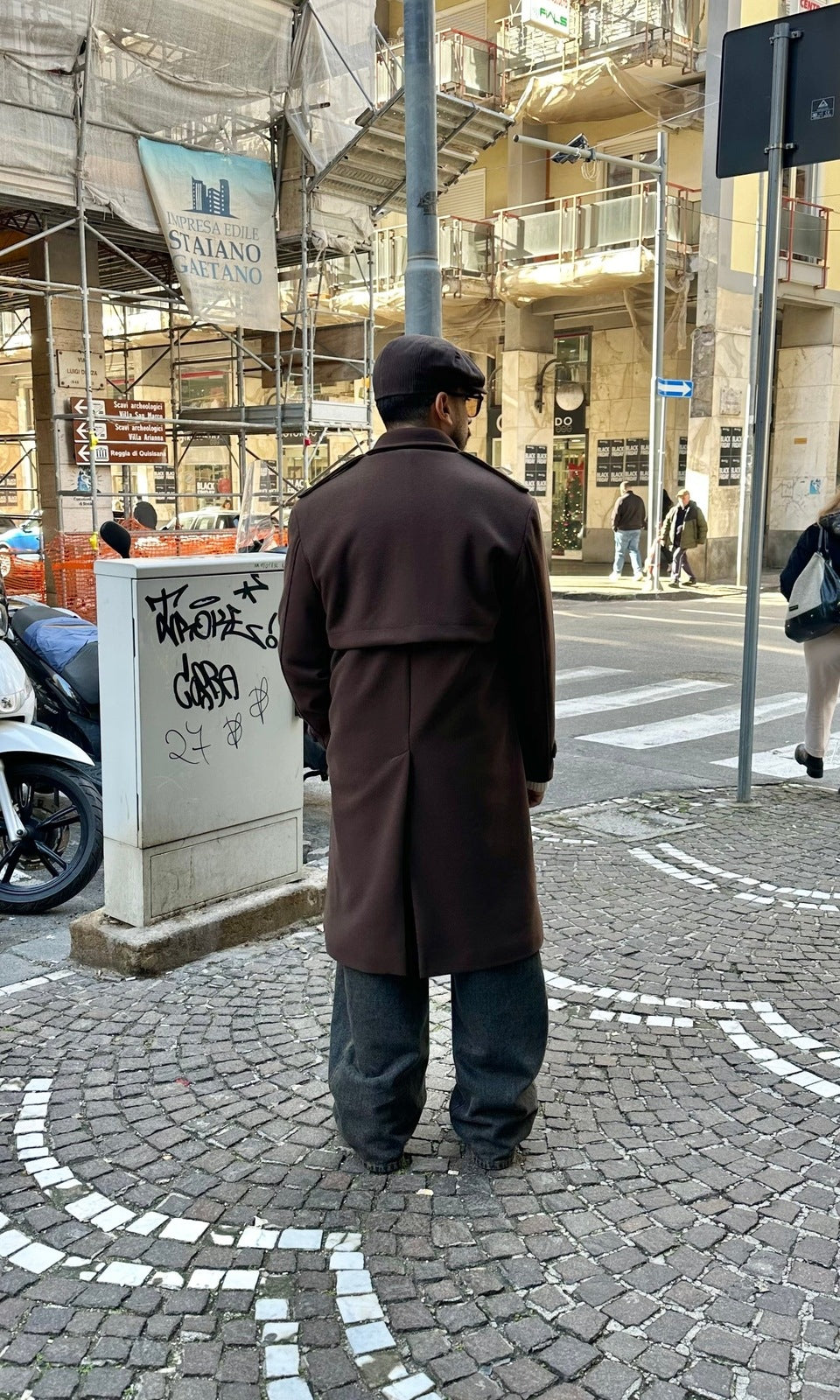 Cappotto epaulet brown