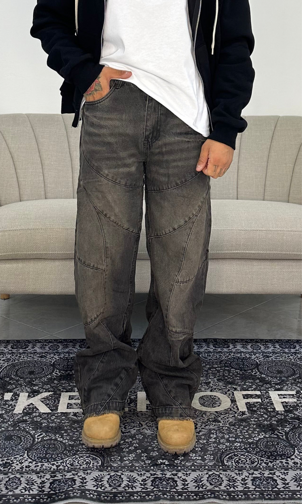 Denim flare abstact bronze