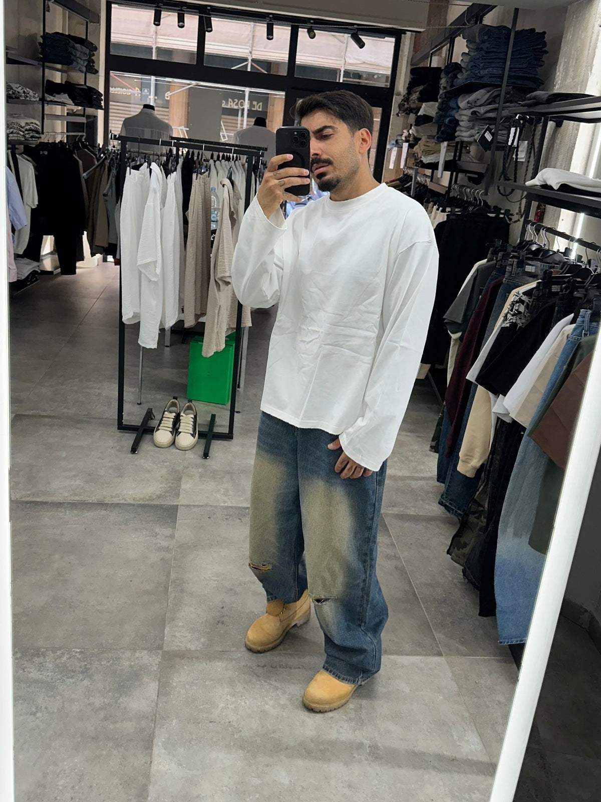 Long sleeve white