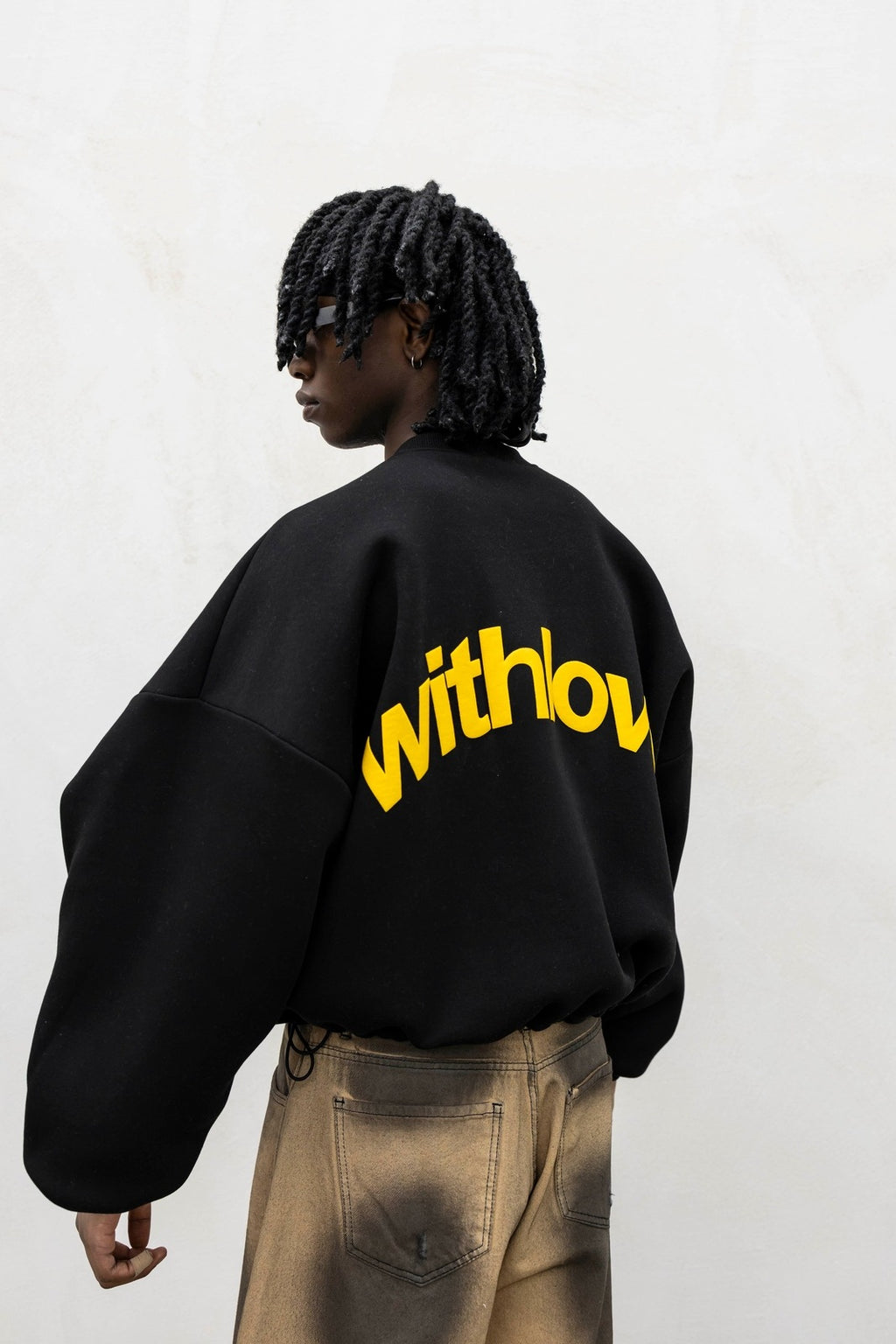 Hoodie japan with love brown present day