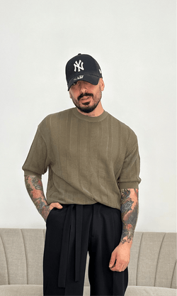 Girocollo crochet army green