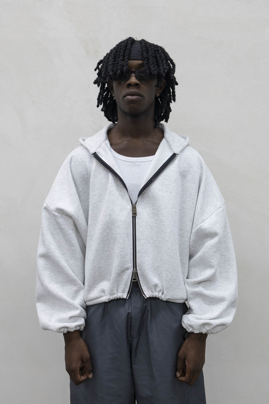 Felpa japan zip present day grigio nike