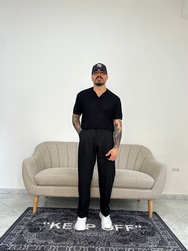 Polo asymmetrical black