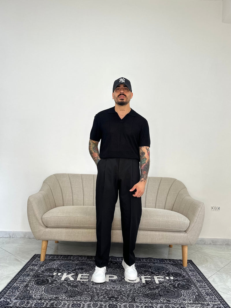 Polo asymmetrical black