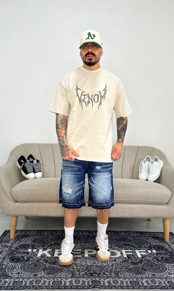 T-shirt venom beige wash