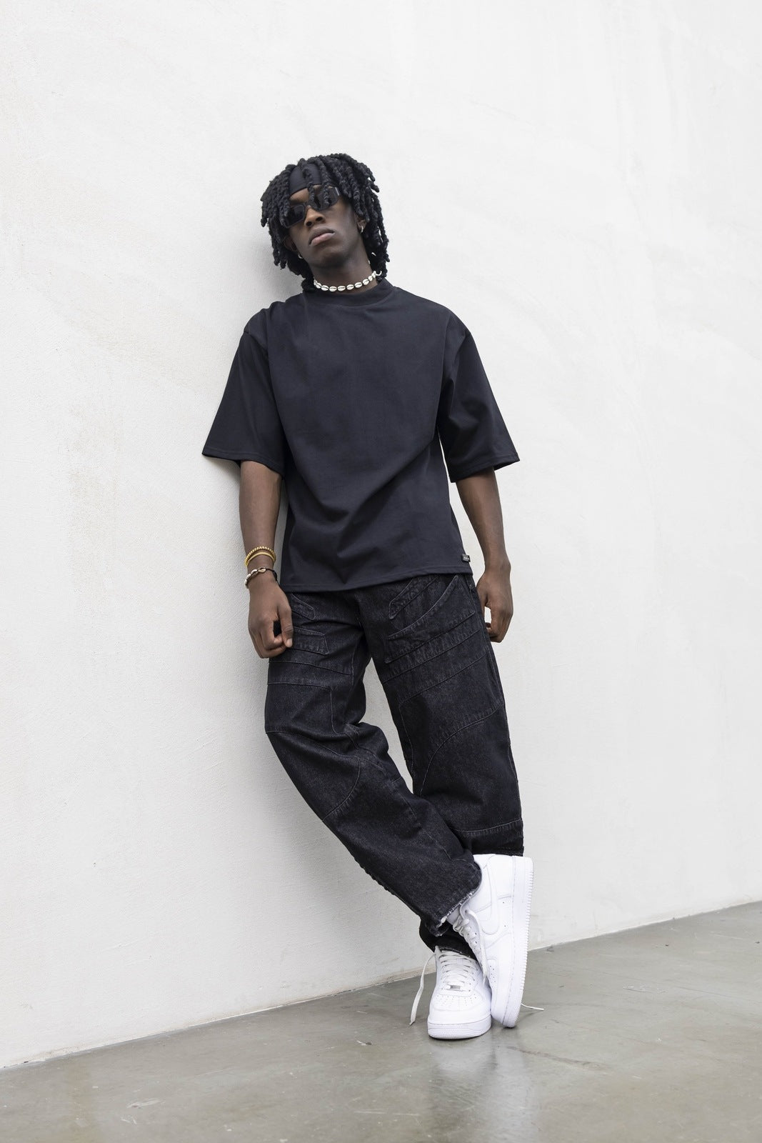 T-Shirt P.star Black Present Day