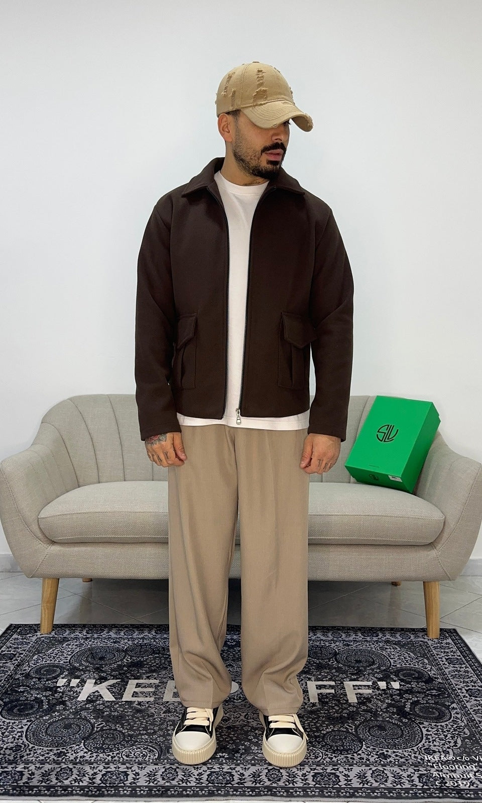 Panta ampio double pence beige