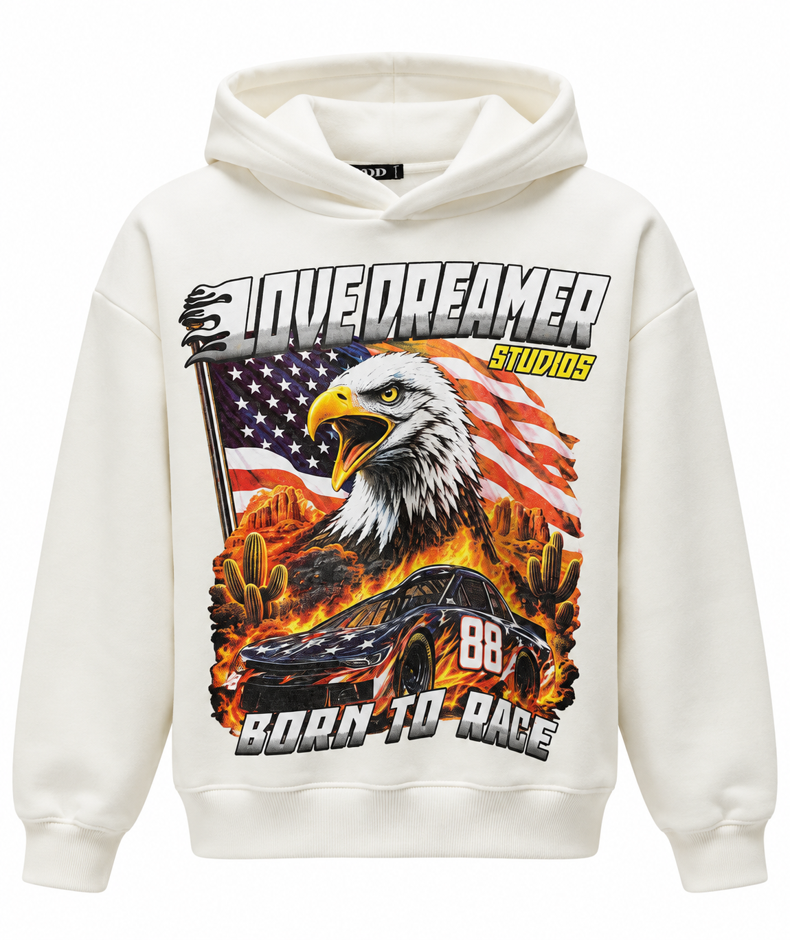 Hoodie America white