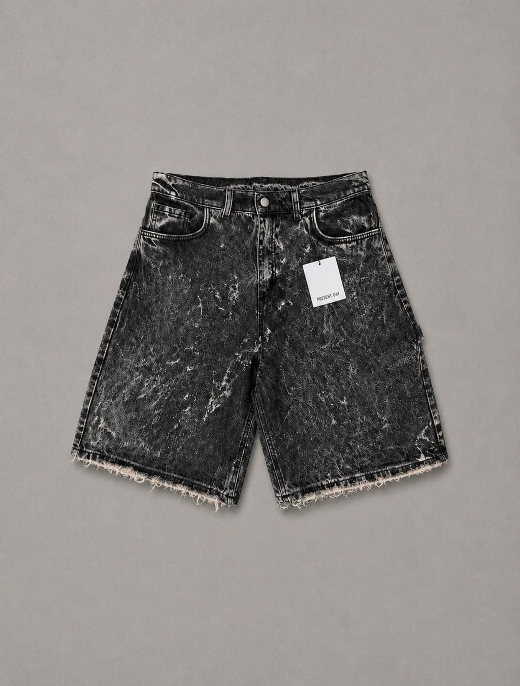 Short Denim Black marmorized present day