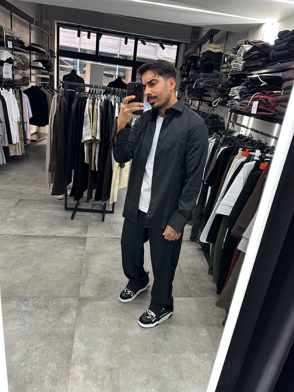 Camicia sartoriale black Tokyo couture