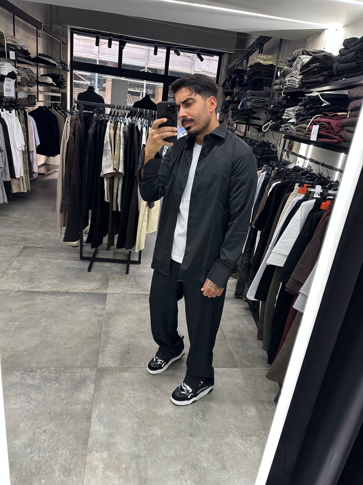Camicia sartoriale black Tokyo couture
