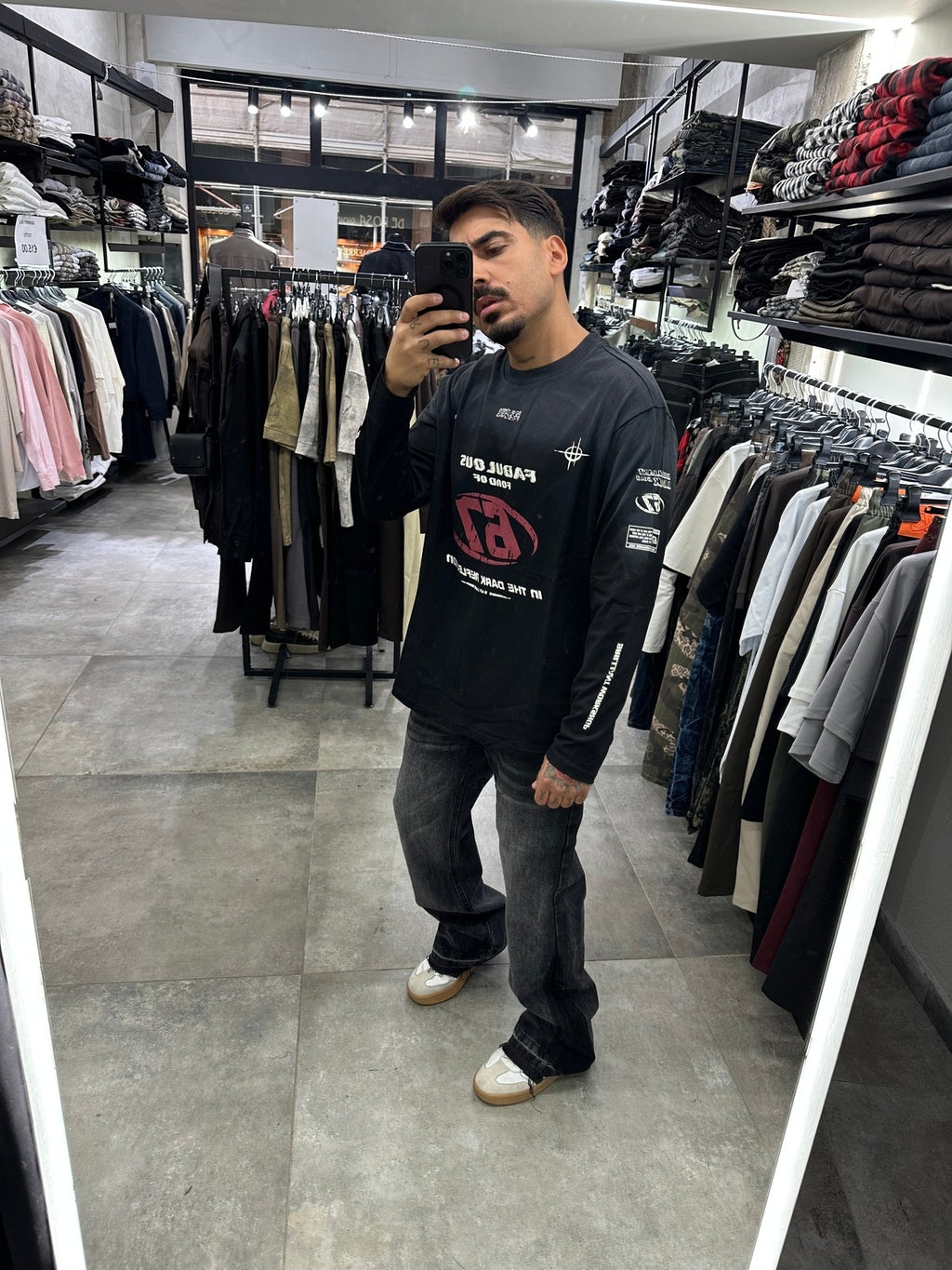 Denim Flare wash grey