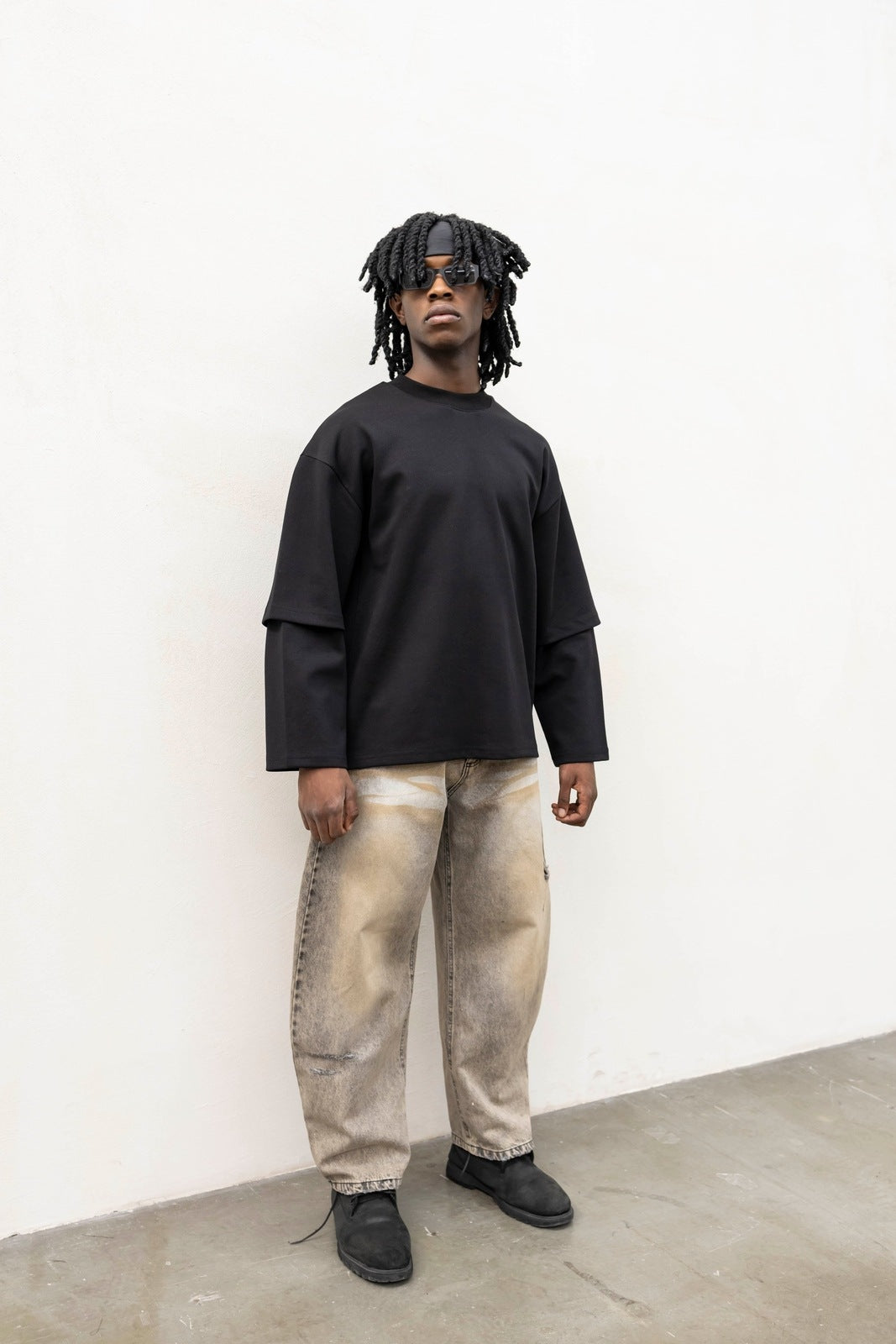 Long sleeve double black present day