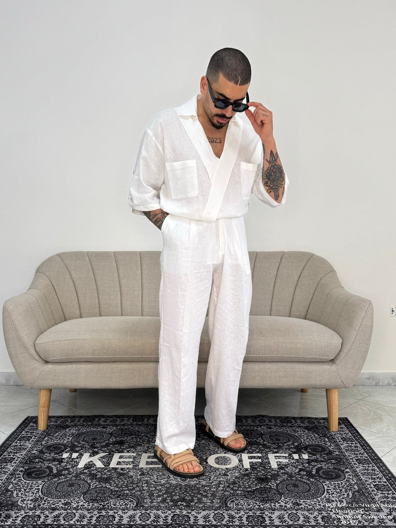 Casacca in lino white