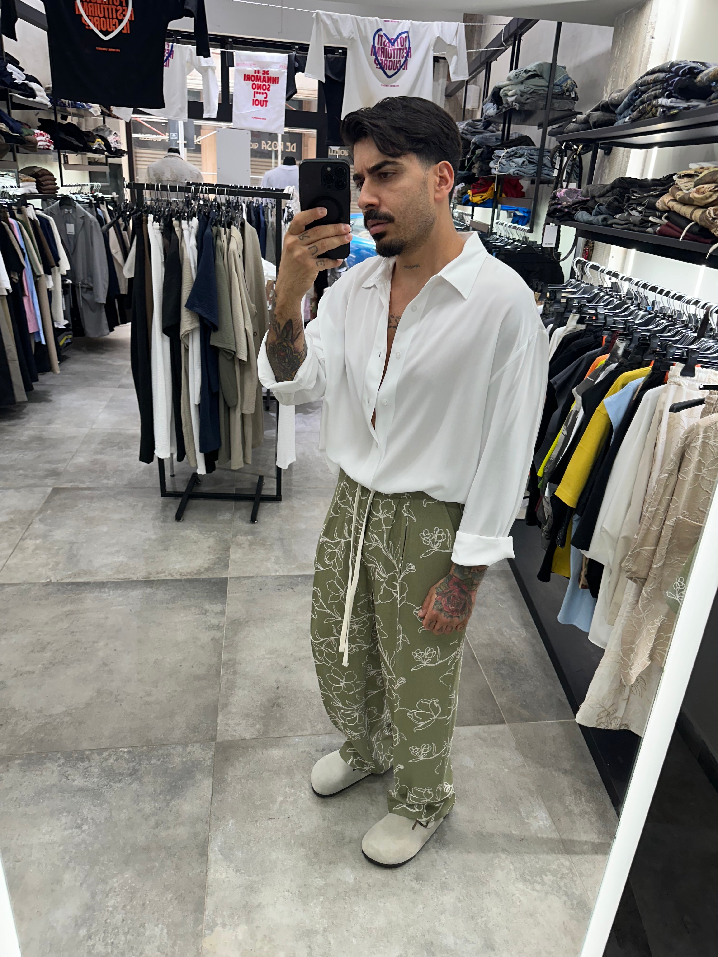 Pantaloni Mykonos green All or Nothing