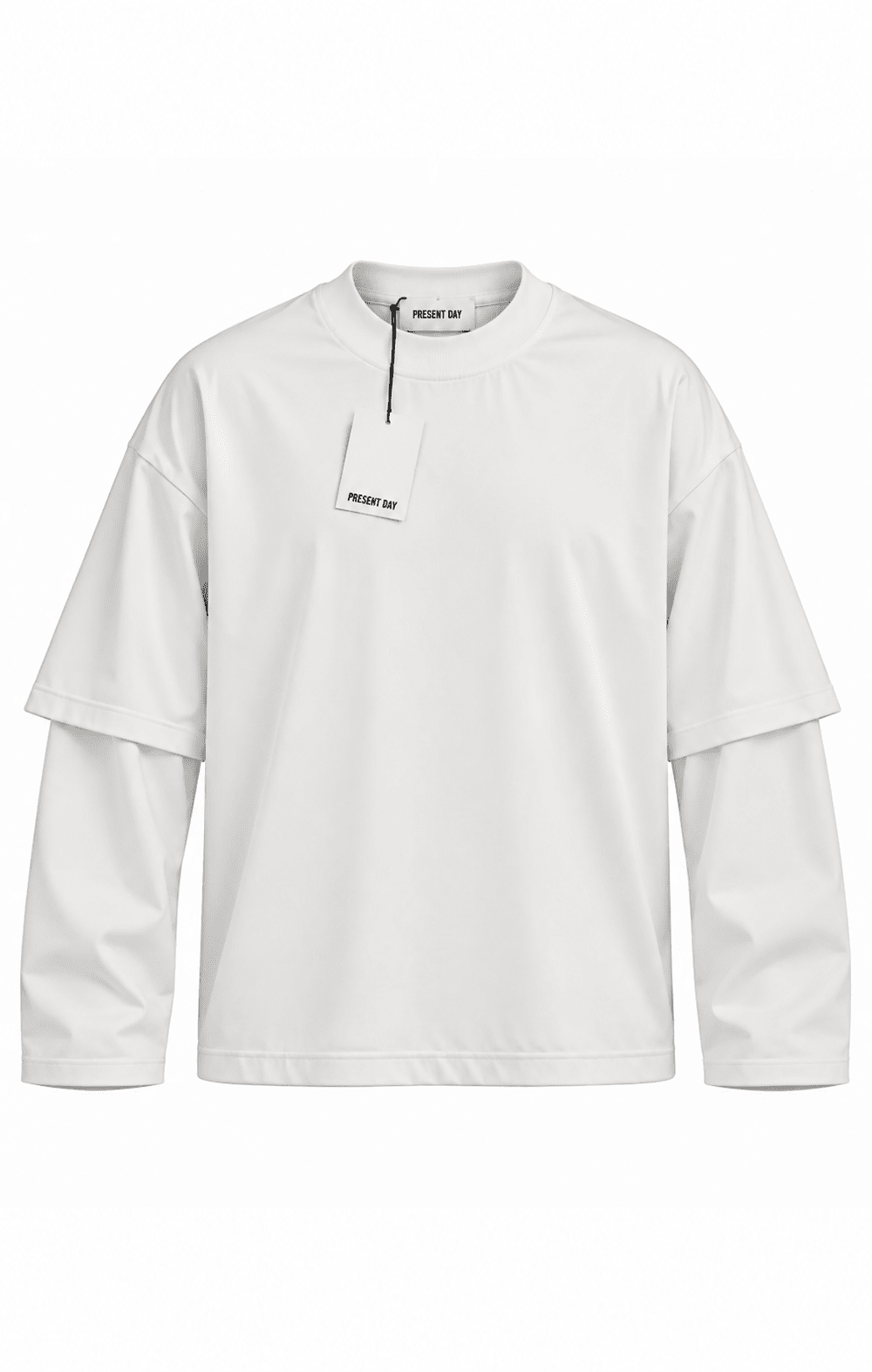 Double sleeve interlook white Present day