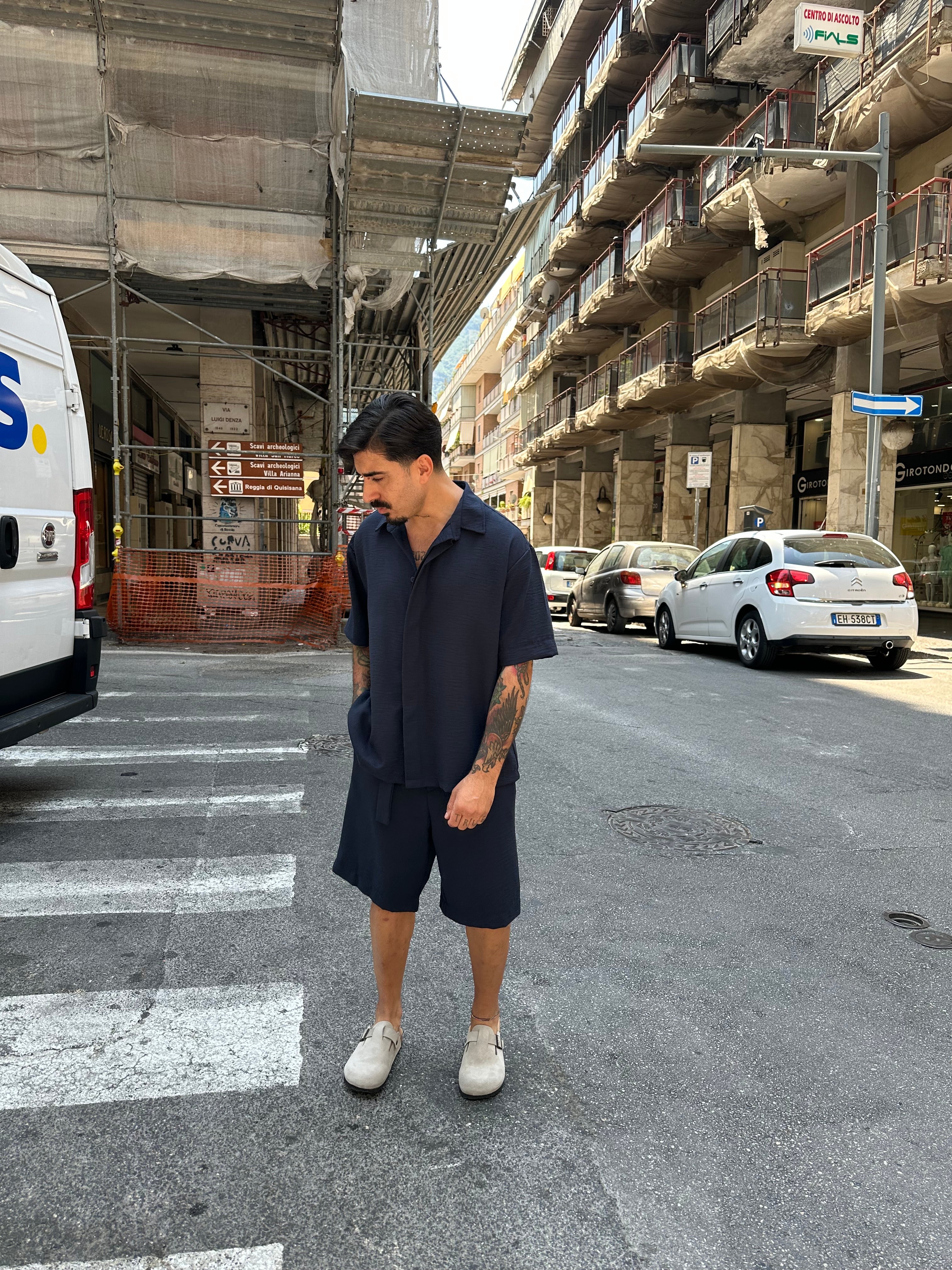 Coord Lino Panarea blue Tokyo