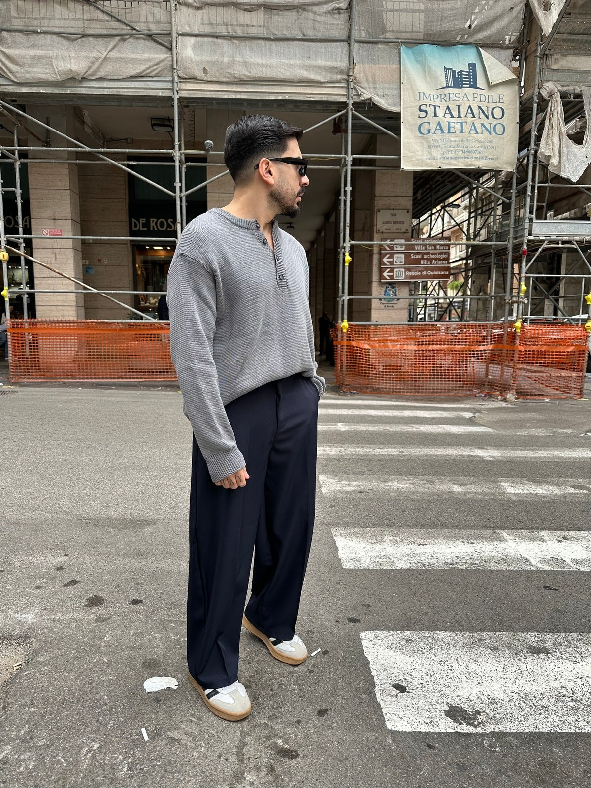 Pantaloni ampi blue