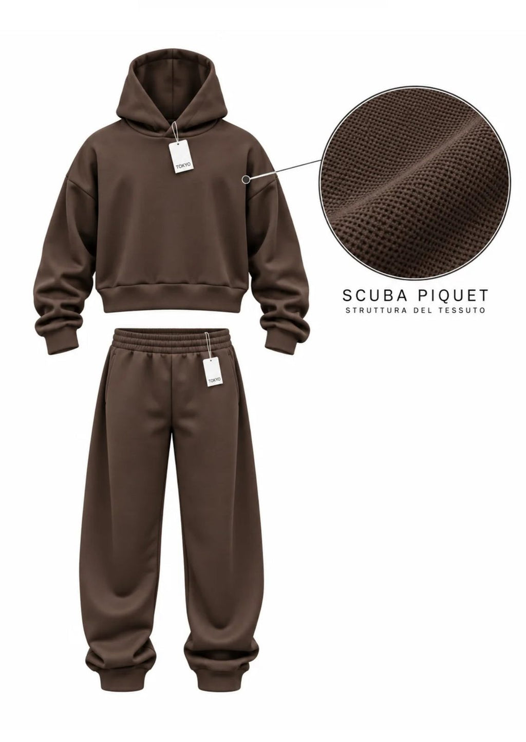 Tracksuit scuba brown Tokyo