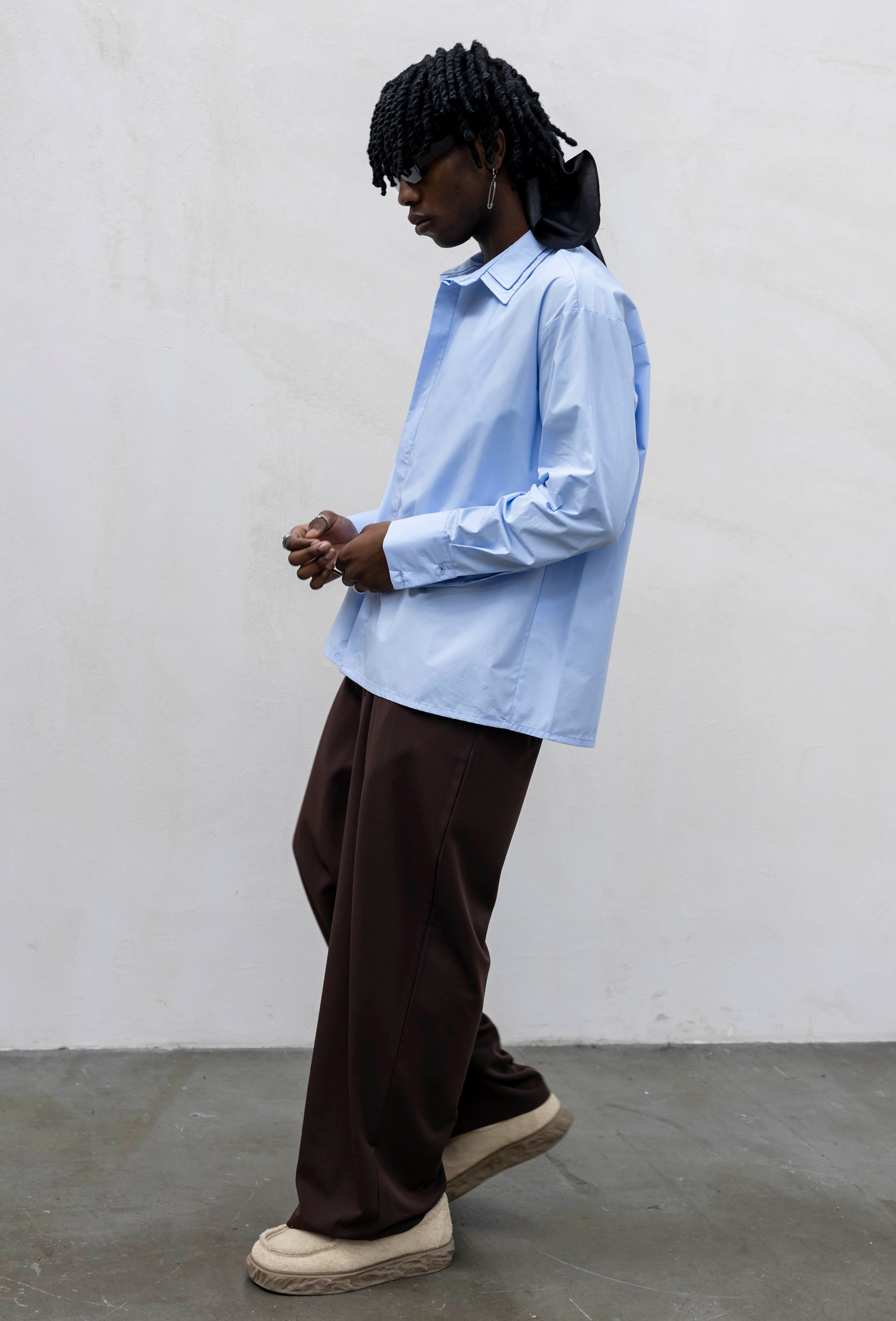 Camicia double neck azul Tokyo