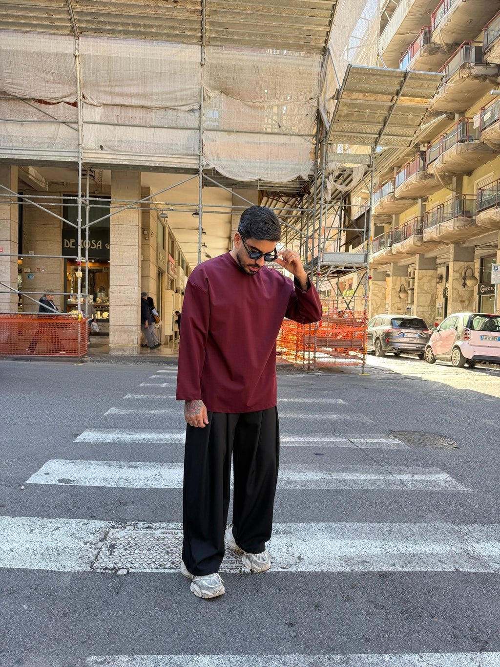 Long sleeve filo di Scozia bordeaux Tokyo couture
