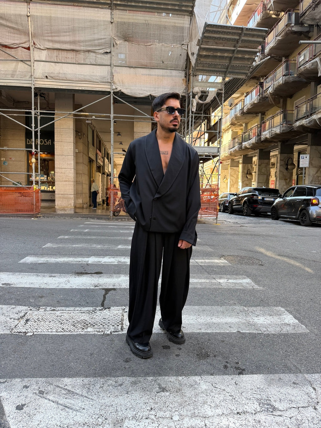 Abito sciallato black Tokyo couture