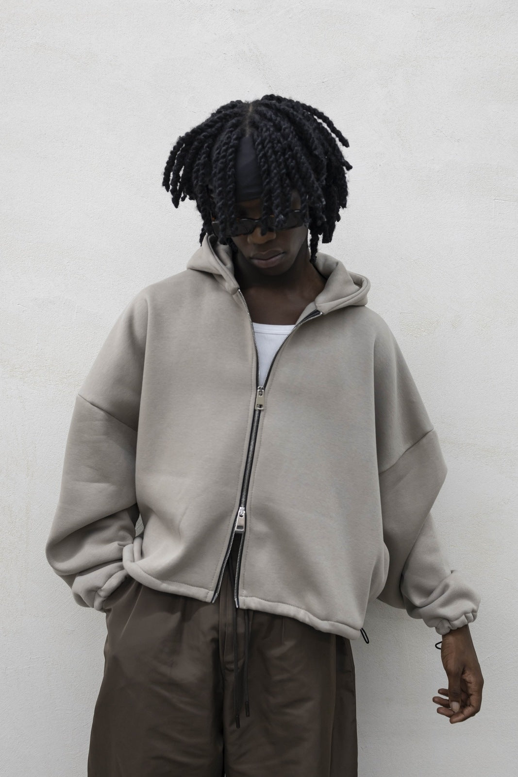 Felpa japan zip present day sabbia