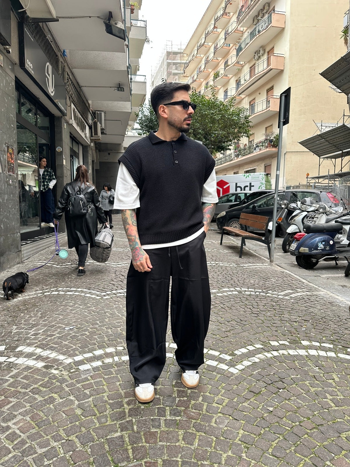 Panta laccio baloon black