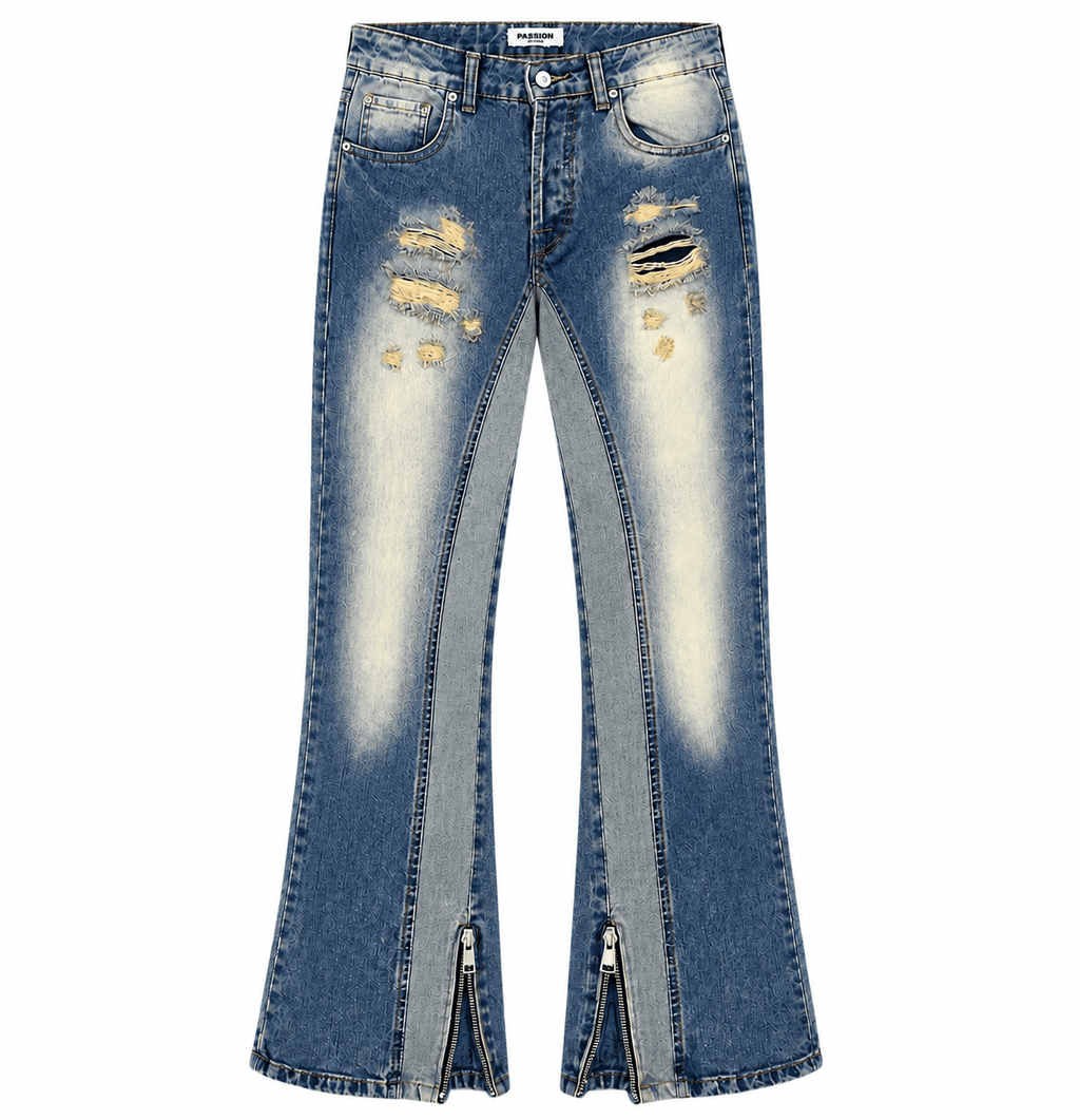 Denim Flare zip sand passion