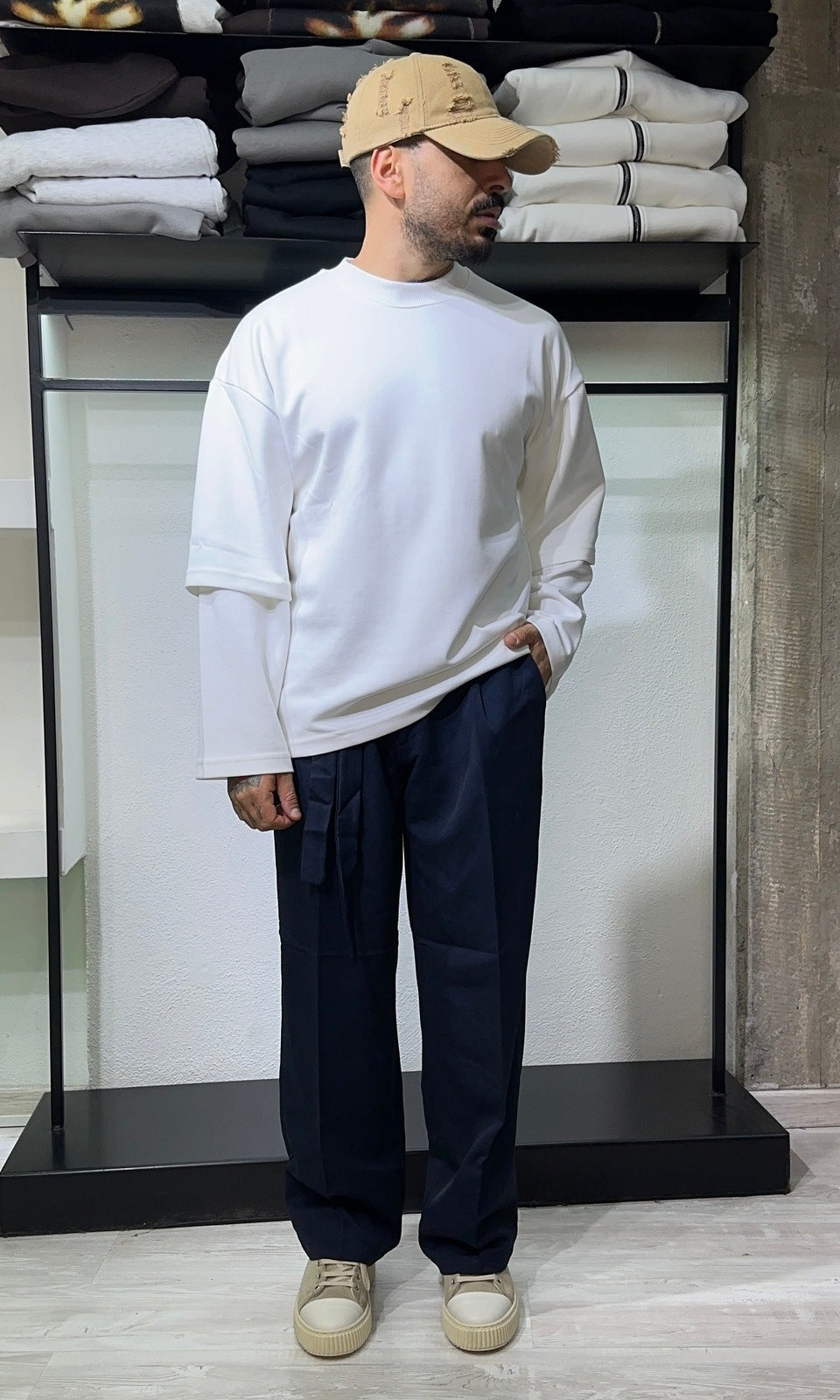Pantaloni palazzo Osaka blue