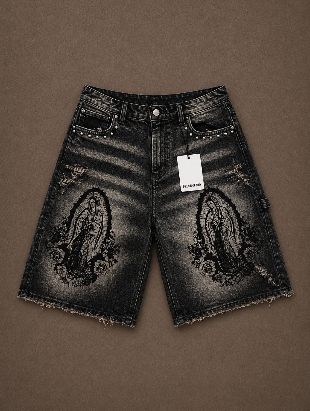 Short Denim pray wash grey present day