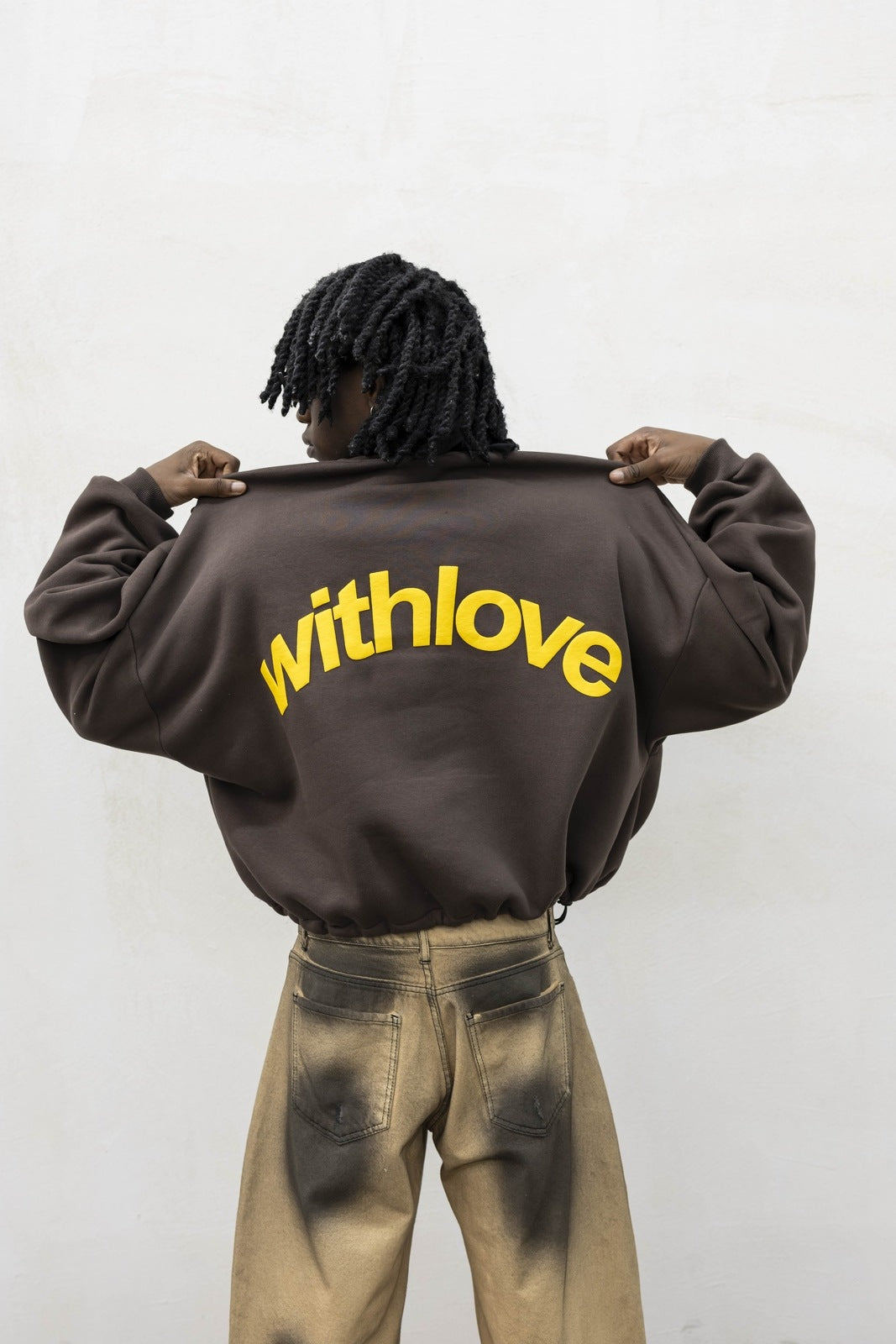 Hoodie japan with love black present day